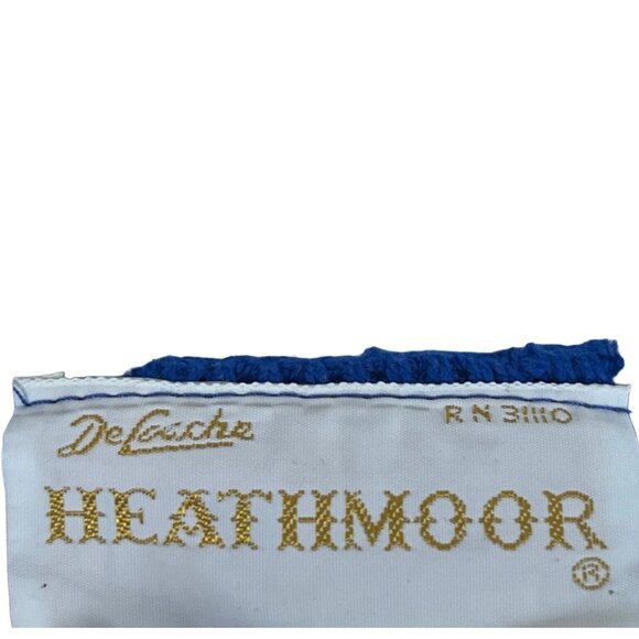 Deloache Heathmoor Cable Knit Sweater Women's S Blue Crewneck Raglan Pullover - Picture 2 of 4